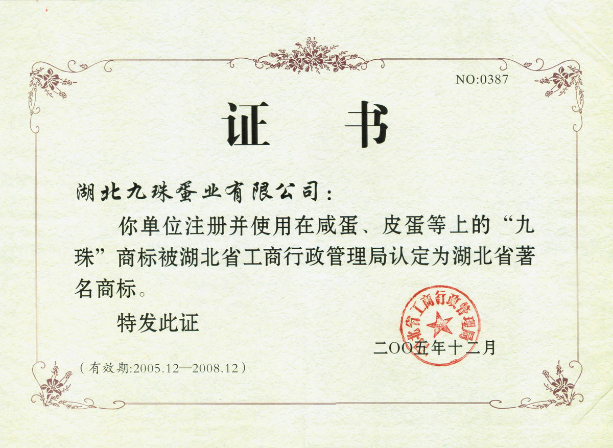 2005年湖北省著名商标